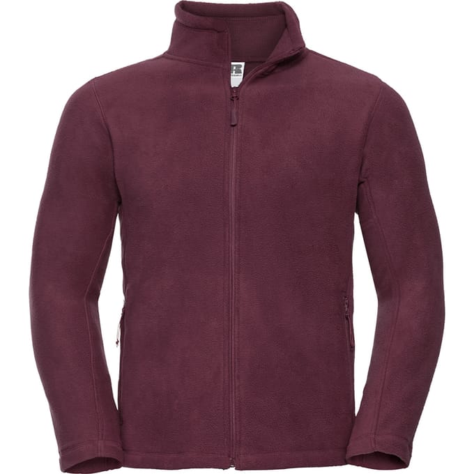 Russell Heren Full Zip Outdoor Fleece Jacket (Bourgondië)