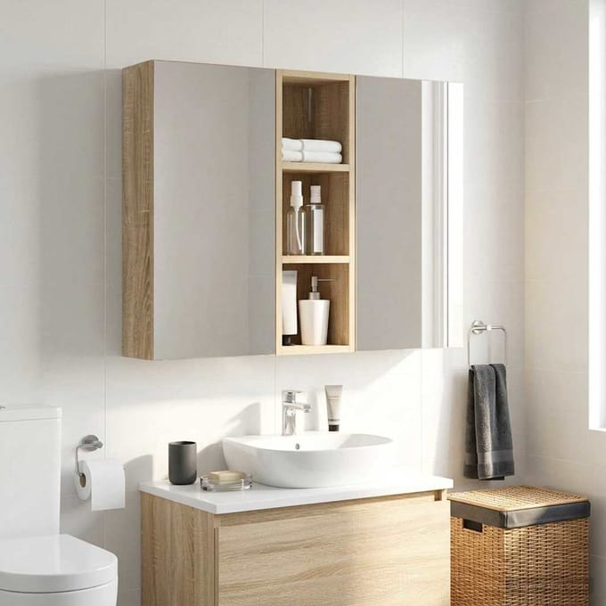 vidaXL - Badkamer - wandkast - Sonoma - Eik - 20 - x - 16 - x - 62,5 - cm