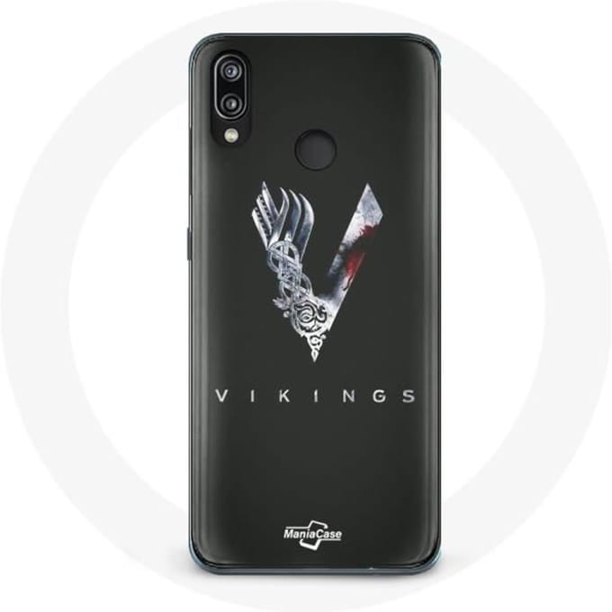 Coque - Vikings - Huawei P20 Lite - Souple - Gris - Logo V Épée gris