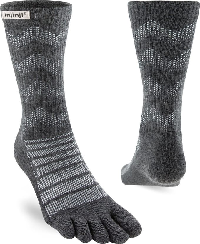 INJINJI | Outdoor Crew Merinowol Grijs (Maat - XL) | Teensokken