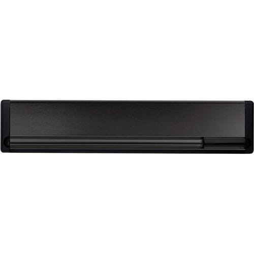 AXA Brievenbus Briefplaat met naamplaat: Zwart geslepen (350 x 74 mm)