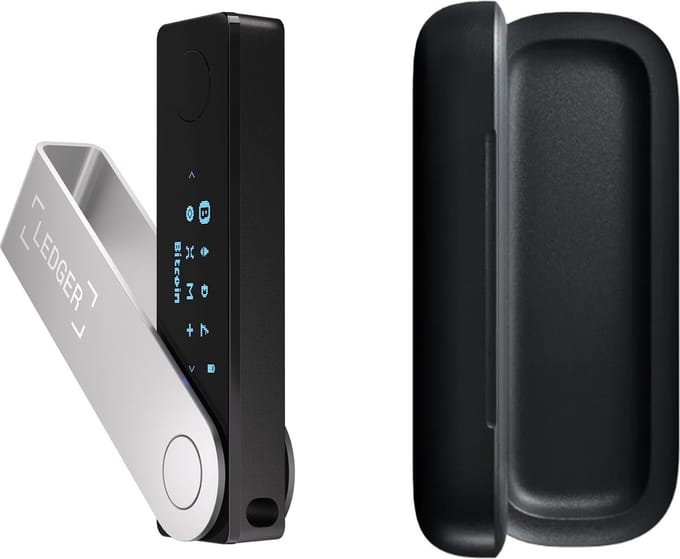 Ledger Nano X + Case - Hardware Wallet Bundel - Bluetooth - Originele Ledger Case