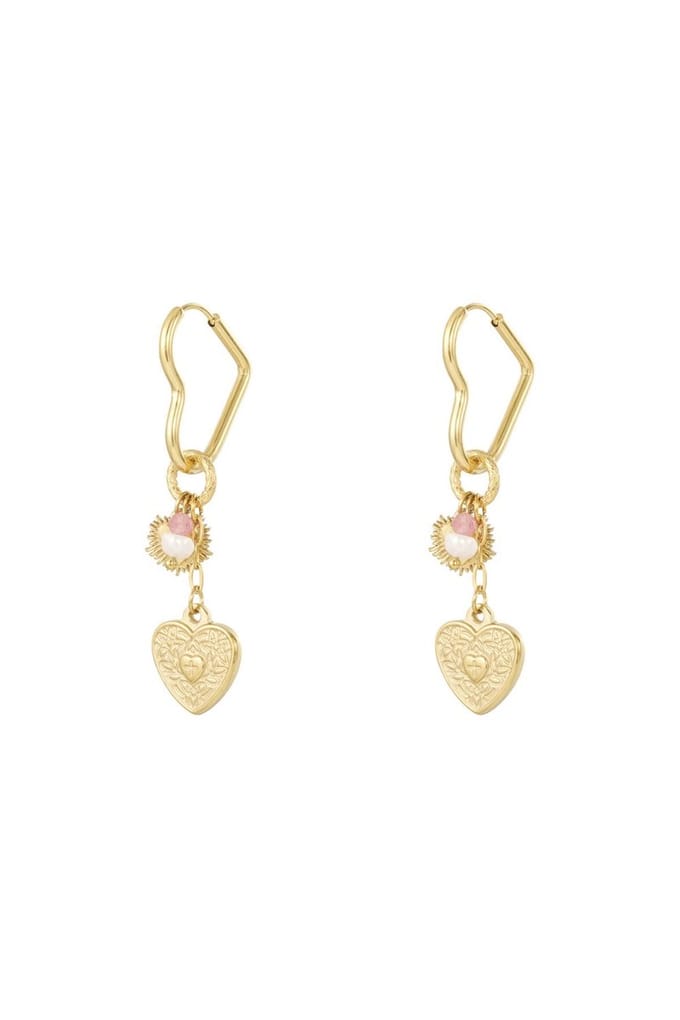 Heart hearty oorbellen