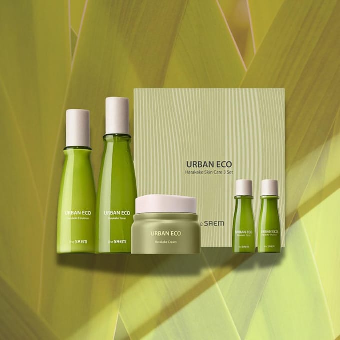 The Saem - Urban Eco Harakeke Deep Moisture Skin Care 3 Set beige