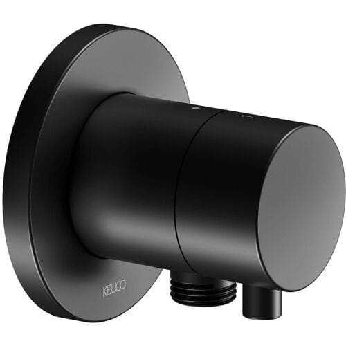 Keuco IXMO Black Selection concealed diverter valve for 2 consumers with hose connection u. Comfort handle, round 59556371101