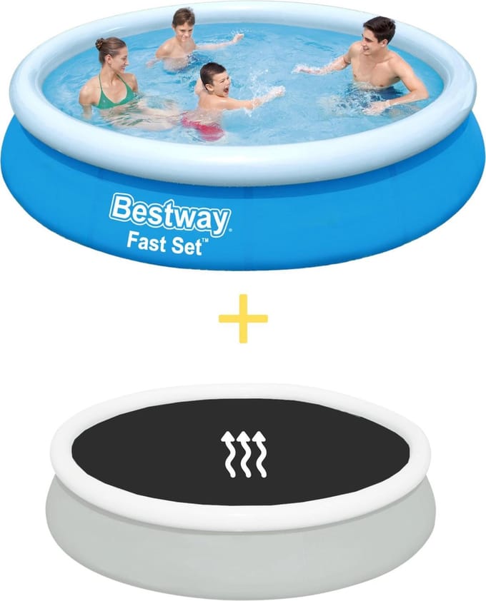 Zwembad - Fast Set - 366 x 76 cm - Inclusief Solarzeil