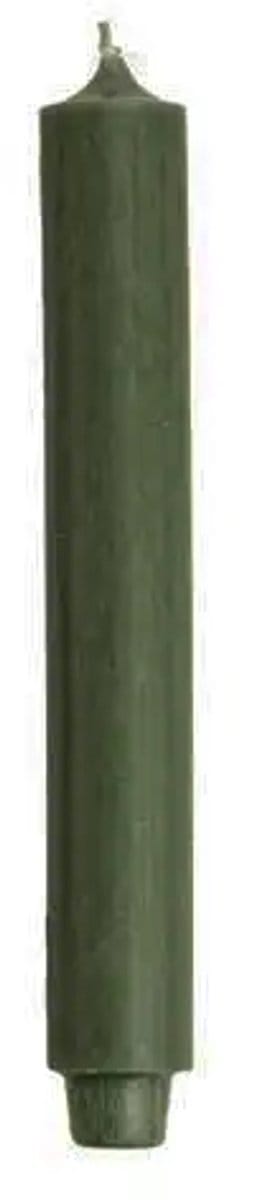 Rustik Lys - dinerkaars - 3,2 x 30 cm - kleur dennengroen - 10 stuks