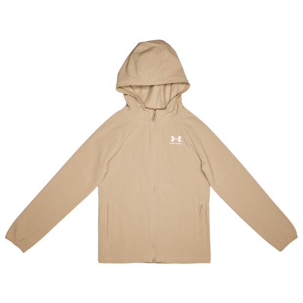 Under Armour Vibe Trainingspakken Kinder - Beige - Maat 137 - 149 CM - Poly Woven