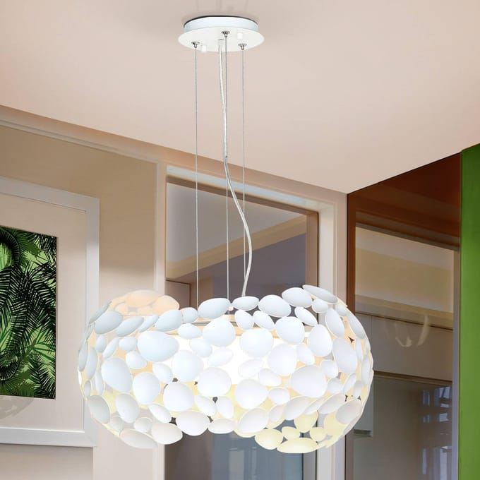Schuller Valencia Narisa LED hanglamp 5xG9, Ø47cm, wit