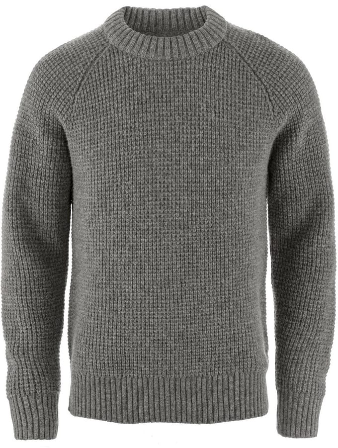 Fjallraven Ovik Waffle Knit Men - Trui - Heren - Grey - Maat L