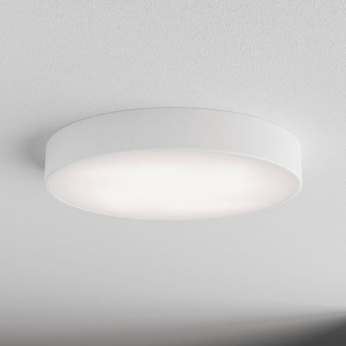 TEMAR LIGHTING Plafondlamp Cleo, Ø 50 cm, IP54, wit, metaal, E27