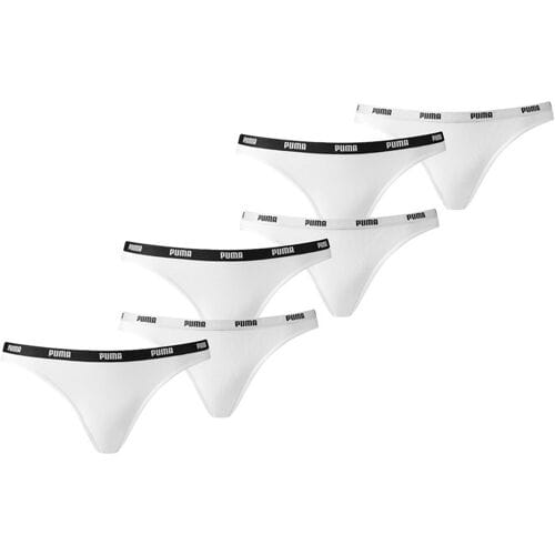 Puma Bikini Slip Dames Wit 6-Pack-XS