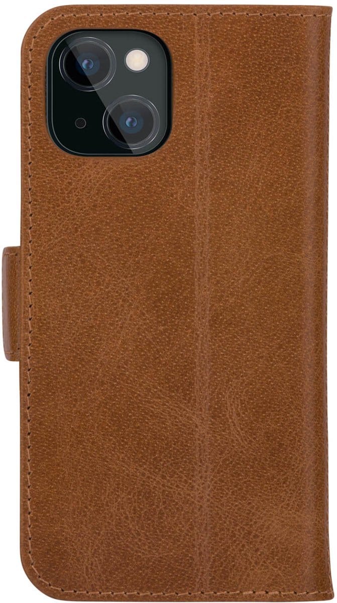 iPhone 13 Bookcase hoesje - dbramante1928 - Effen Cognac - Leer