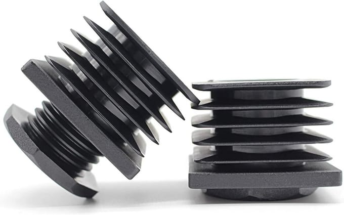 10 Stuks Insteldoppen met Schroefdraad voor Vierkante Buizen 60x60 mm