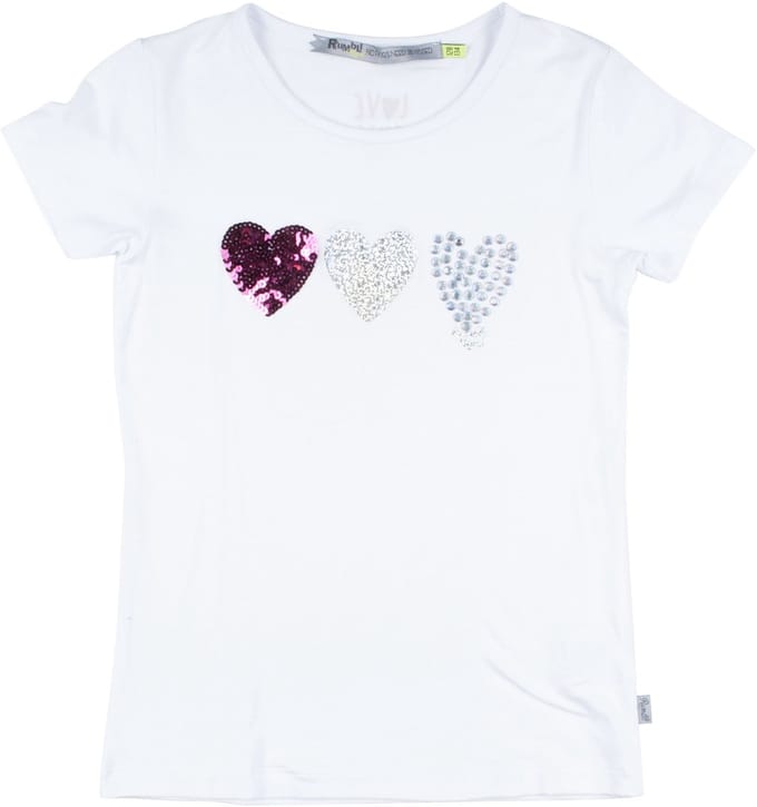 Rumbl Royal - T-shirt - Wit - Hartjes - Maat 152/158