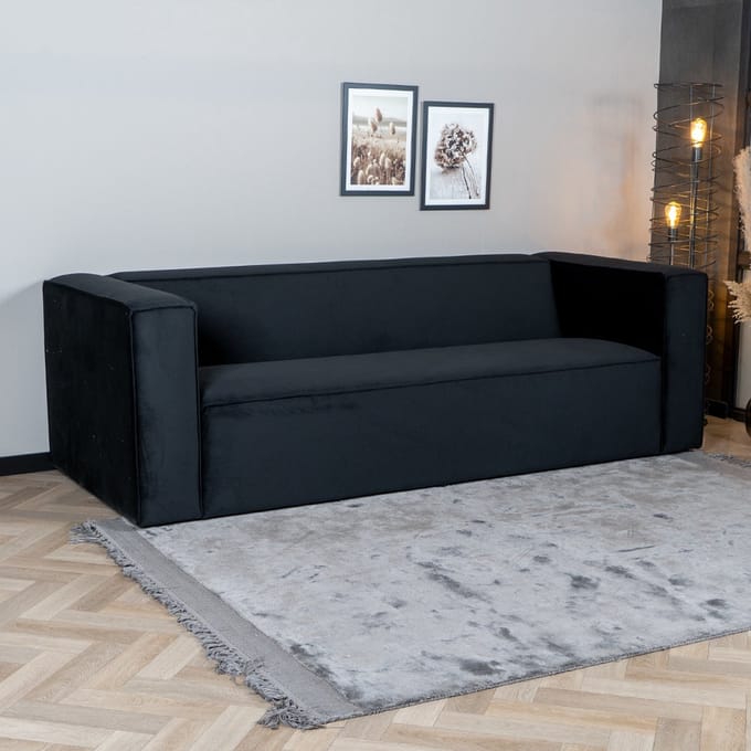 Bronx71® Velvet bank 3-zits Memphis zwart