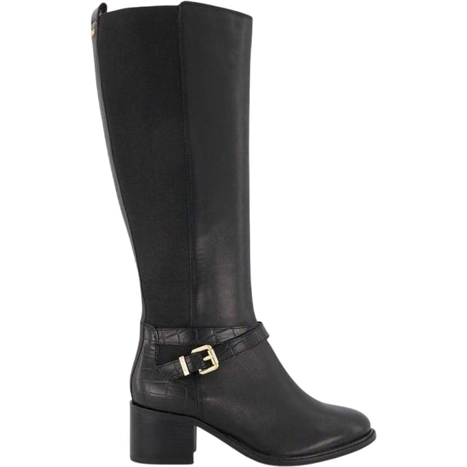 Dune London Dames Tildy Elastische Knielaarzen (Zwart)
