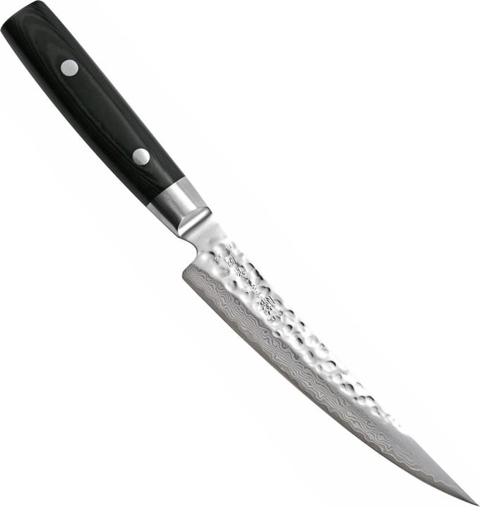 Yaxell Zen Uitbeenmes Gebogen 15 cm – 37 Lagen Damaststaal – Canvas-Micarta Heft