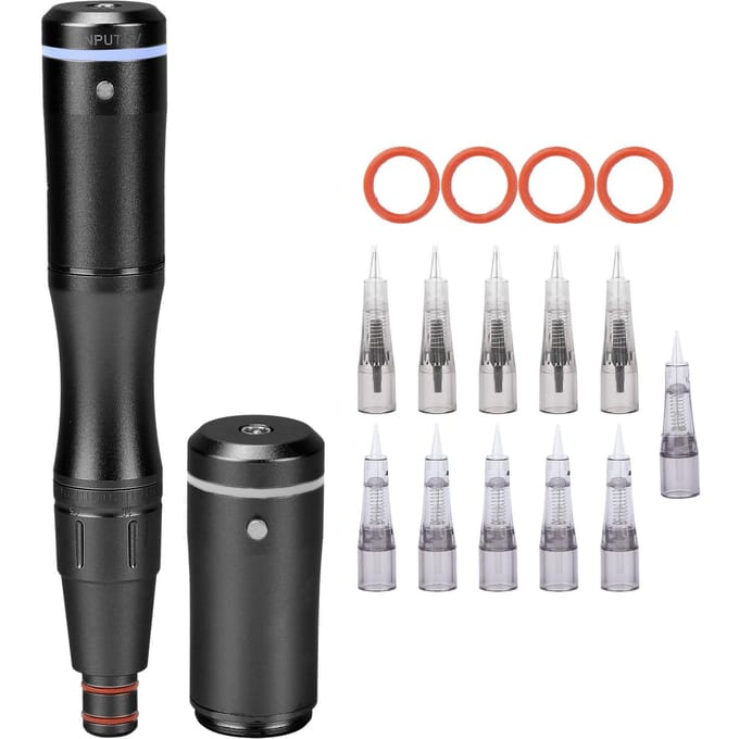 Tattoo Make-up Microblading Machine Semi-Permanente Wenkbrauw Lip Eyeliner Cartridge Naald Pen US Plug zwart