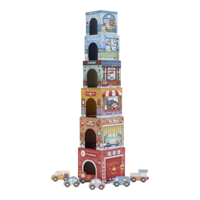 Little Dutch Stapeltoren Inclusief 6 Auto’s – Hout FSC
