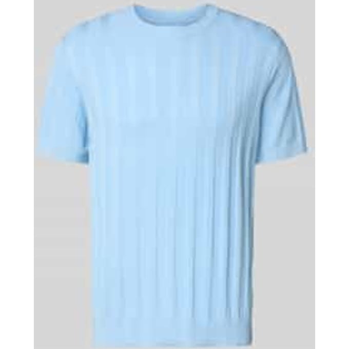 Gebreid shirt van viscosemix met ronde hals