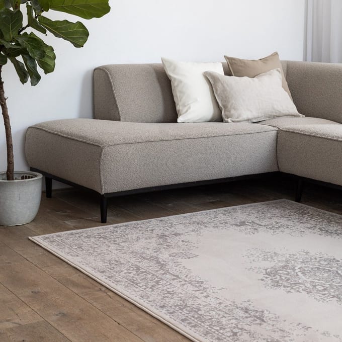 Vintage vloerkleed Keshan Zand/Beige - 190 x 280 cm - (L)