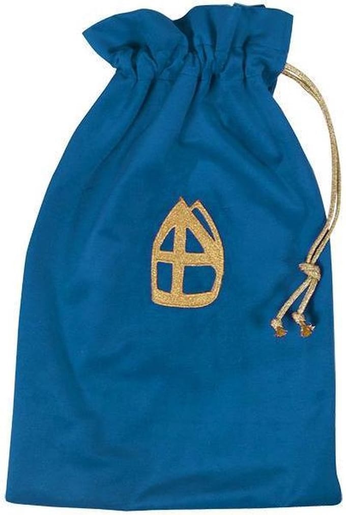 Witbaard Strooizak Met Mijter Polyester Turquoise
