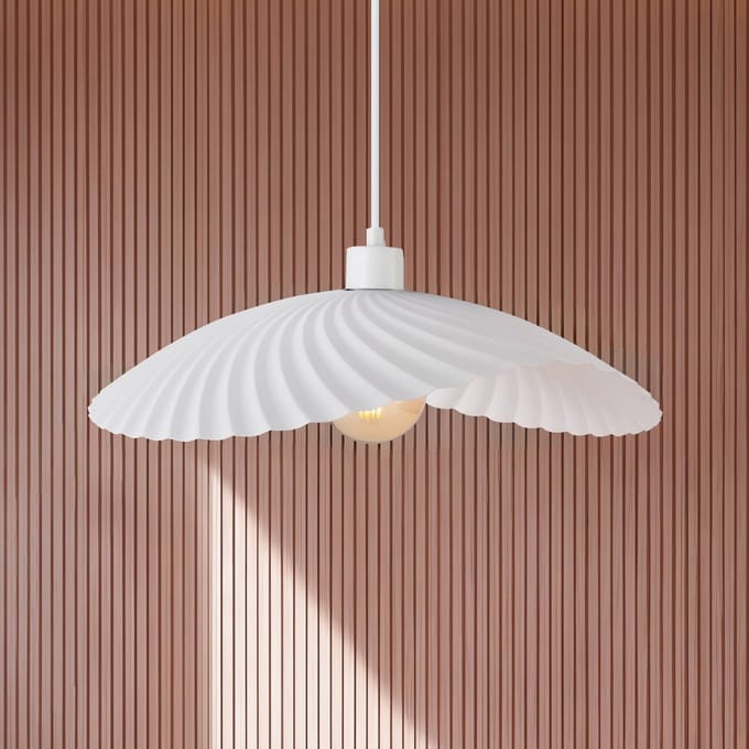 Viokef Hanglamp Dance, wit, Ø 47 cm, metaal