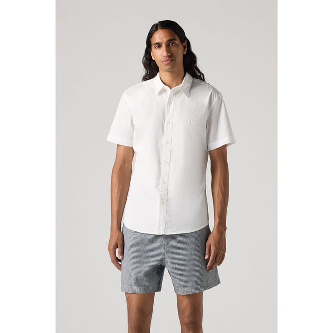 Levi's Ss Battery Hm Slim Bright White Stretch Taglia: S | Camicie Casual Outlet | Uomo | Bianco