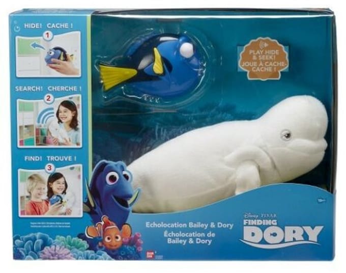 Jonotoys Speelset Echolocatie Junior Pluche Wit/blauw 2-delig