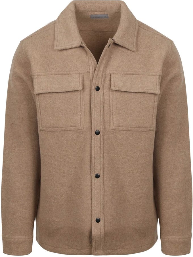 Suitable Overshirt Wool Blend Beige - Maat XL - Heren