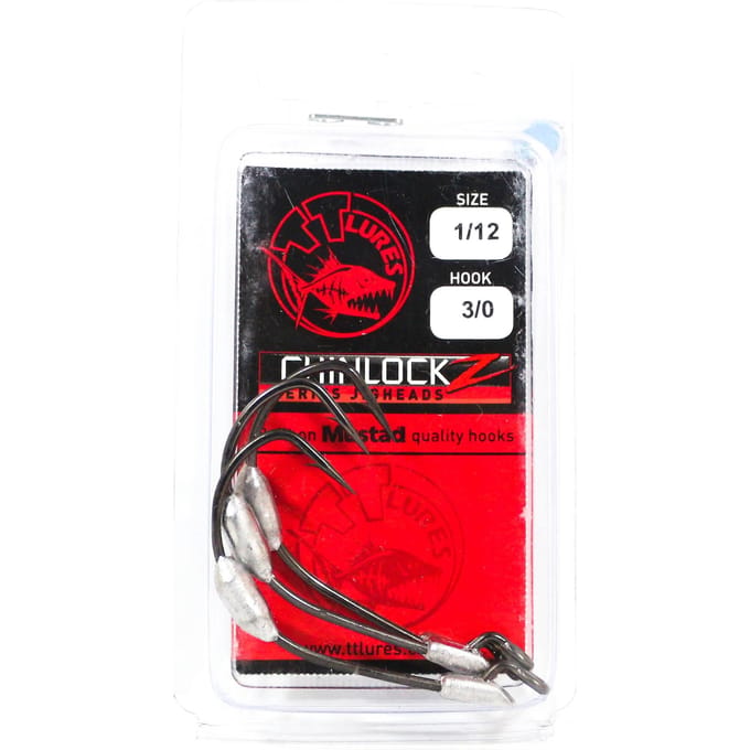 Tackle Tactics TT ChinlockZ SWS Crochet à vis sans fin lesté 1/12 oz 3/0 3/paquet (0831)