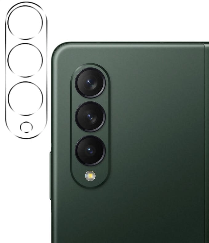 Camera Screenprotector geschikt voor Samsung Galaxy Z Fold 3 - Beschermglas Camera Screen Cover Glas