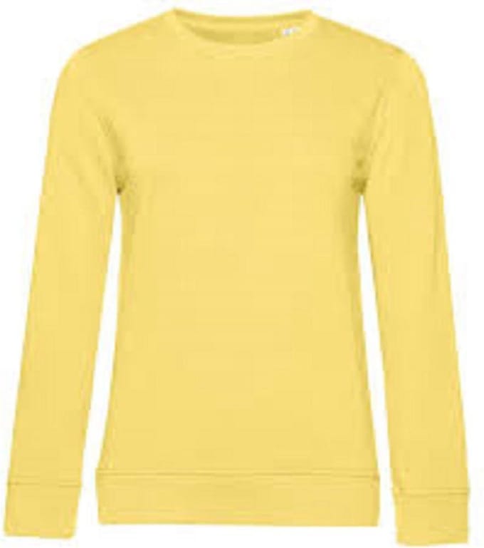 B&C Dames/dames Organic Sweatshirt (Brandend Geel)
