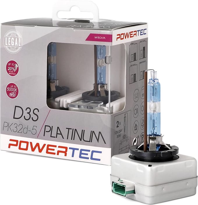 Powertec D3S 12V Xenonlampen – Platinum +130% – Set van 2
