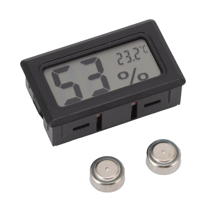 Thermometer Hygrometer Zwart LCD HD Digitaal Display Ingebouwde Elektronische Temperatuur Vochtigheid Meter gray
