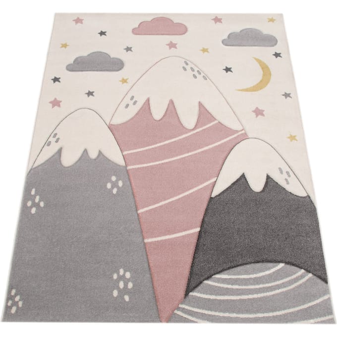 Kindertapijt Kosmos roze 140x200 cm