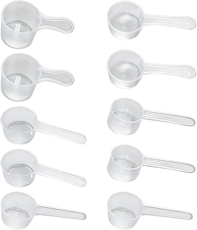 Solidchoice - Set van 10 Transparante Meetlepels voor Precisie Dosing