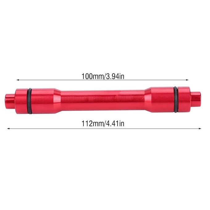 Adaptateur de moyeu d'axe traversant de 15 mm pour vélo vers axe à blocage rapide de 9 mm pour roue avant de 100 mm (rouge) black
