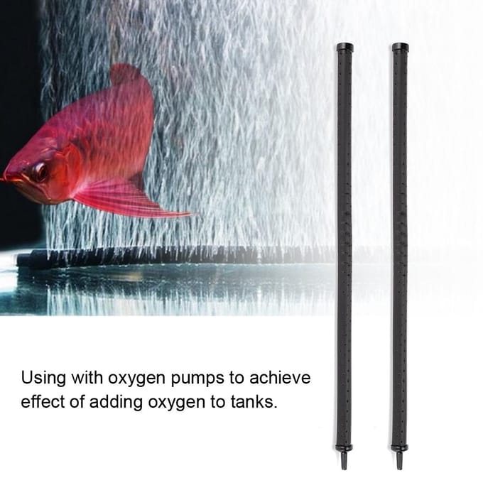 2 stuks Aquarium Vissentanks Landschapsinrichting Zuurstof Beluchting Luchtsteen Bubble Diffuser Bar Benodigdheden white