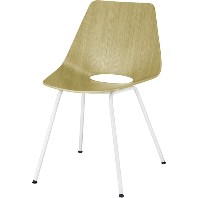 Thonet S 661 Stalen buisstoel - eiken helder gelakt - zuiverwit