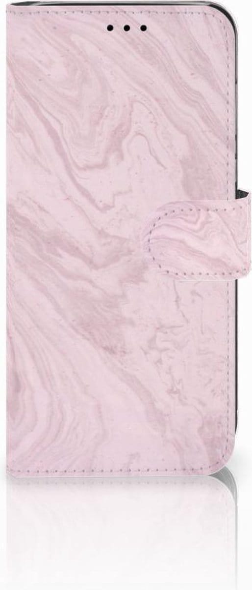 Huawei P20 Lite Bookcase Marble Pink - Origineel Cadeau Vriendin