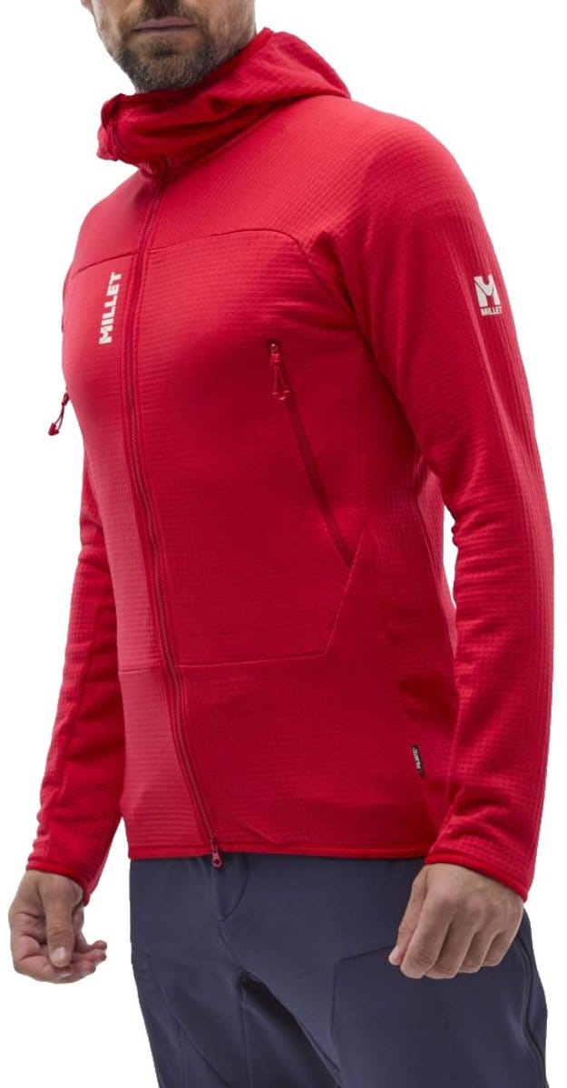 Millet Fusion Grid Hoodie Rood S Man