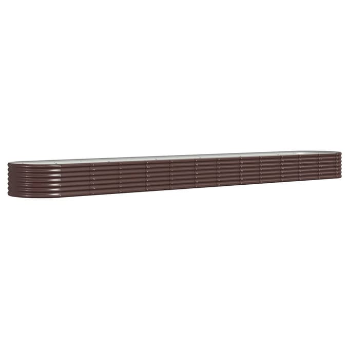 vidaXL - Plantenbak - 512x80x36 - cm - gegalvaniseerd - staal - bruin