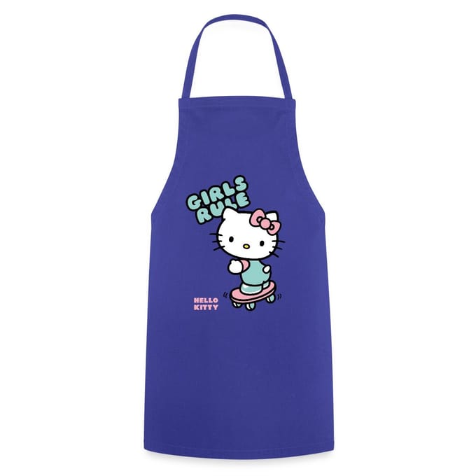Hello Kitty Op Een Skateboard Met Girls Rules Keukenschort