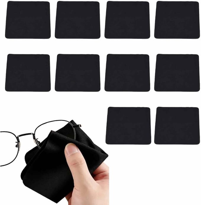 10 Stuks Brillenpoetsdoeken - Microvezeldoeken (20 x 20 cm) - Opticienkwaliteit