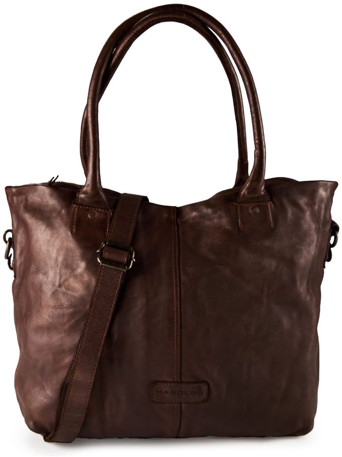 HAROLD'S shopper schoudertas Submarine Shopper Brown bruine