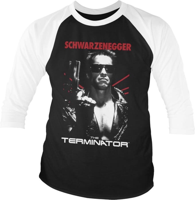 The Terminator Raglan top -L- Poster Zwart/Wit