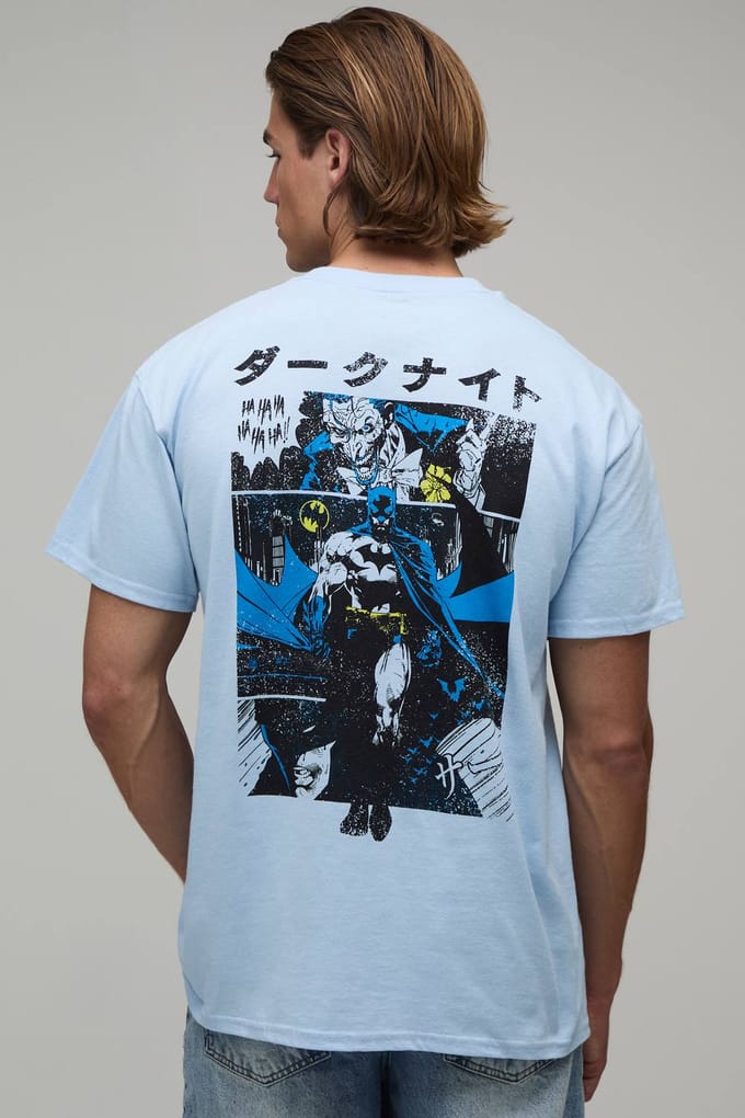 Oversized Batman Licentie Print T-shirt | Blue | Size Medium