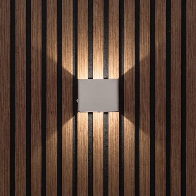 Akudeco – Oplaadbare wandlamp met 5200mAh accu en bewegingssensor – Vierkant – 3000k – Wit